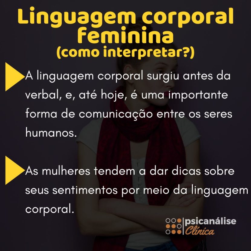 Linguagem corporal feminina gestos e posturas Psicanálise Clínica