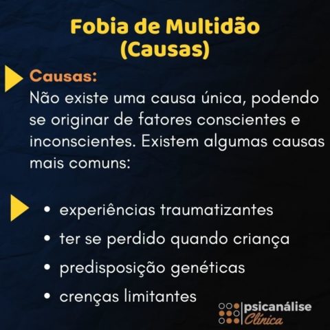 Fobia de Multidão significado sintomas e o que fazer Psicanálise