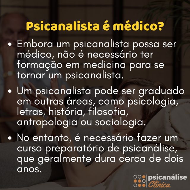 psicanalista é médico?