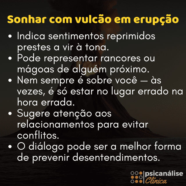 sonhar com vulcão